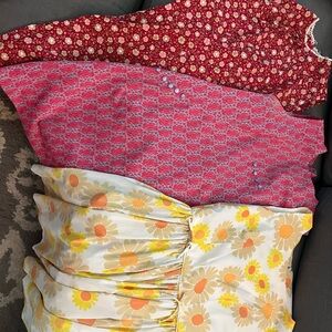 Vintage Floral and Geometric Patterned Dresses